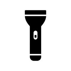 Flashlight icon with transparent background portable light source handheld torch symbol