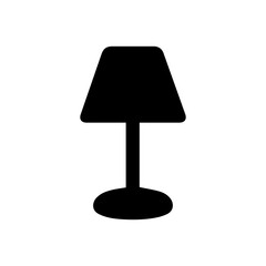 Table lamp icon with transparent background home lighting furniture symbol
