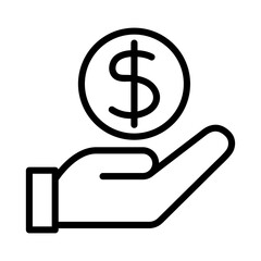 Business outline icon. Business icon isolated on white background. Transparent background, minimalist symbol. Vector images