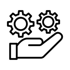 Business outline icon. Business icon isolated on white background. Transparent background, minimalist symbol. Vector images