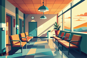 Sunlit Modern Waiting Room Interior Design