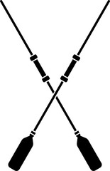 Canoe oar silhouette vector