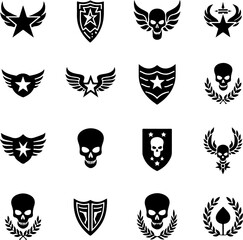 Fototapeta premium Title: Diverse Soldier Silhouettes vector