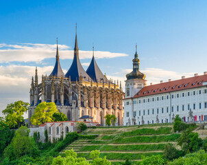 St. Barbara's Cathedral in the town of Kutná Hora, Czech RepublicArchitecture, history, church