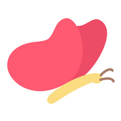 Butterfly flat icon. Nature and spring vector illustrations.