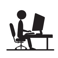 Desk Vector Silhouette