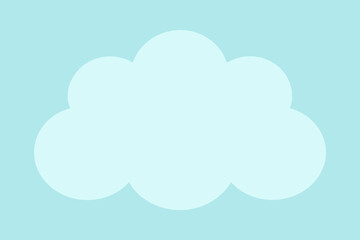 Fototapeta premium Vector cloud illustration on a light blue background ideal for design projects