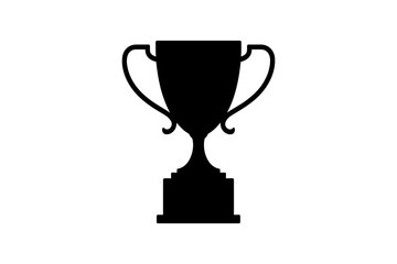 Silhouette of a trophy with handles and base