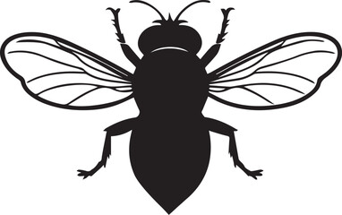 vector illustration of a flying bee