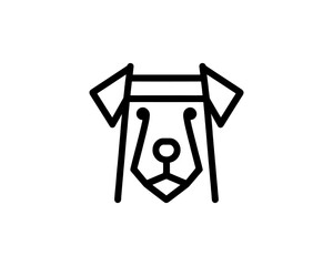 Modern dog logo for pet company logo