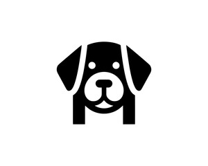 Pet shop logo with cute dog symbol