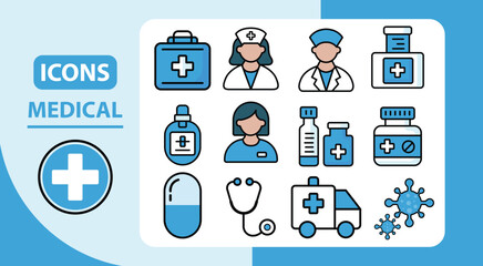 Medical icons set