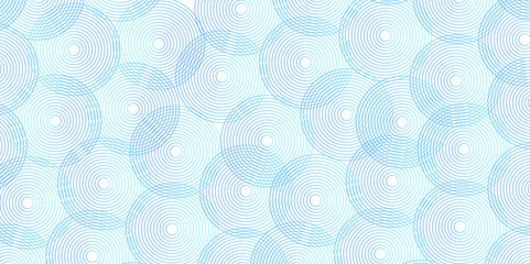 Seamless geometric spiral pattern and abstract circle wave lines overlapping pattern isolated. Design technology or modern concept. Ornament overlapping background. Colorful element line pattern.