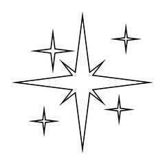 Fototapeta premium Sparkle vector icon. Shine symbol illustration. star sign or logo.