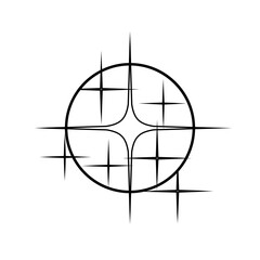 Sparkle vector icon. Shine symbol illustration. star sign or logo.