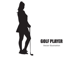 silhouettes of people dancing Golf Player vector 