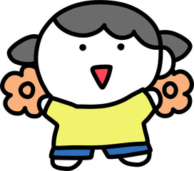 Cute children character illustrations for classroom