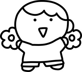 Cute children character illustrations for classroom