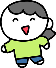 Obraz premium Cute children character illustrations for classroom