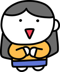 Cute children character illustrations for classroom