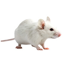 White mouse isolated on transparent background