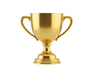 gold cup isolated on white