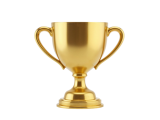 gold cup isolated on white