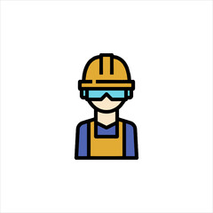 construction worker with helmet