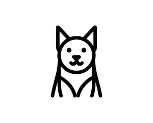 Simple dog symbol logo for brand identity