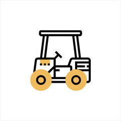 tractor isolated on white