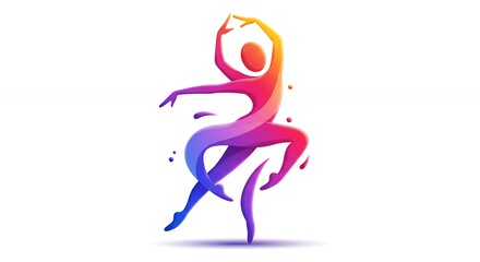 Colorful Dancer in Abstract Form