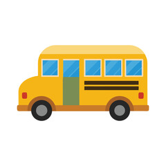 Simple graphic of a yellow school bus for education and transportation materials