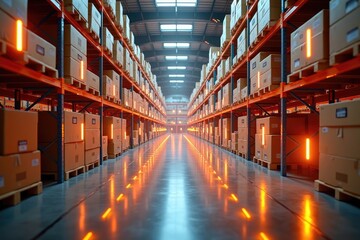Fototapeta premium Warehouse Inventory Management Storage Logistics Distribution