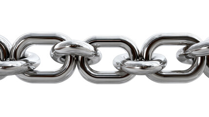 Chain link detail: A macro shot of a metal chainlink against a clean background.