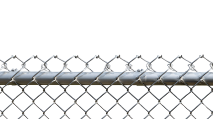 Chain-link Fence Detail: A close-up shot of a galvanized chain-link fence.