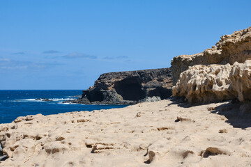 caves in the cliffs of Ajuy, Fuerteventura, Canary Islands, Spain