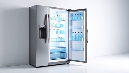 冷蔵庫に入っているペットボトルの水