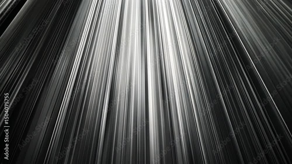 Poster dynamic abstract design monochrome streaks of light and movement, creating depth and energy in moder