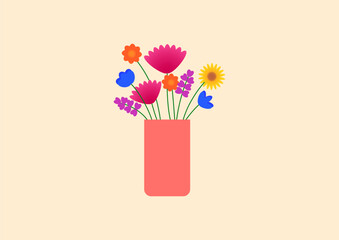 Flower bouquet in a vase