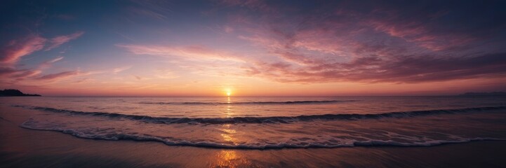 Obraz premium Sunset Ocean Beach Seascape
