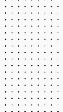 Vertical Pluse Sign Symbol Motion Graphic on White Background Loop