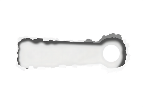 Paper hole with torn edges design template. Royalty high-quality free stock image of elongated torn paper fragments  isolated on white background PNG