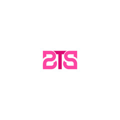 Initials Letter BTS Logo