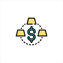 Balance Scale with Dollar Sign