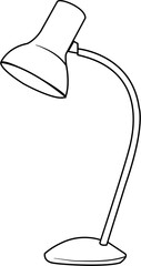 Cozy bedside lamp coloring page