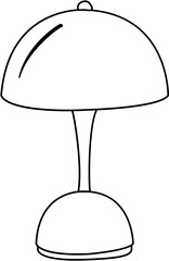 Cozy bedside lamp coloring page