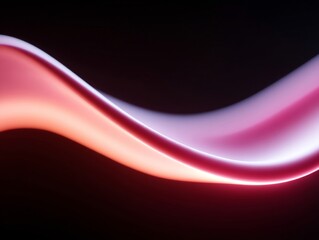 A pink and white wave on a black background