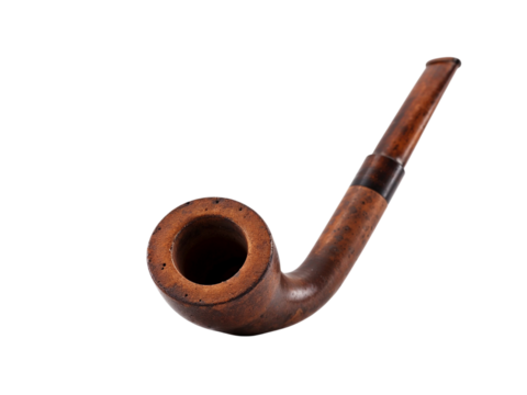 tobacco pipe isolated on white background