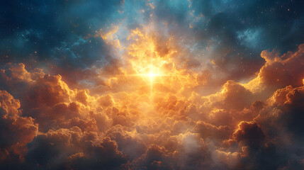 Fototapeta premium An AI generative picture represents a religion and Christianity concept.