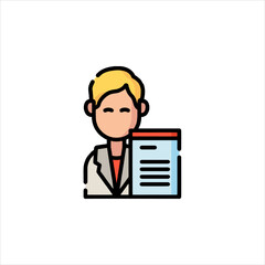 businessman with clipboard